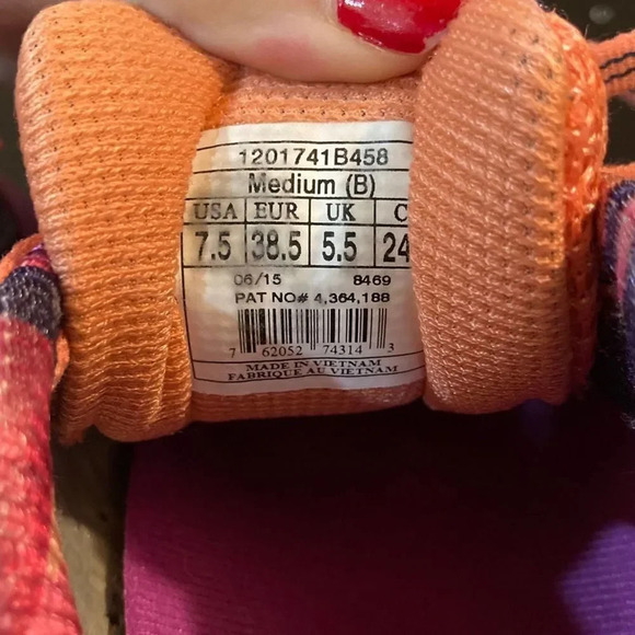 Brooks Adrenaline GTS 15 Running Shoes in Purple Blue & Orange Size 7.5 - Picture 9 of 11